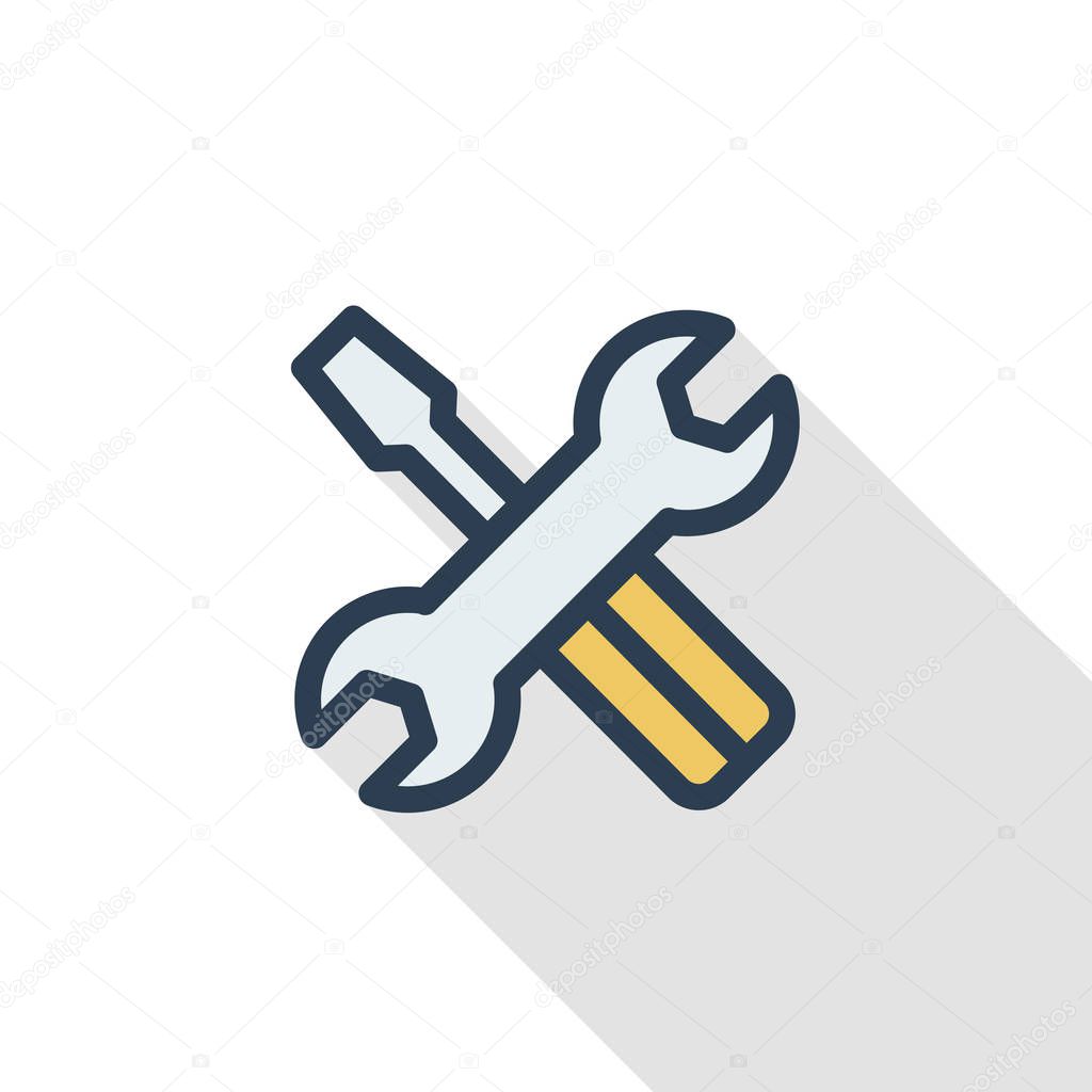 screwdriver, wrench tool icon