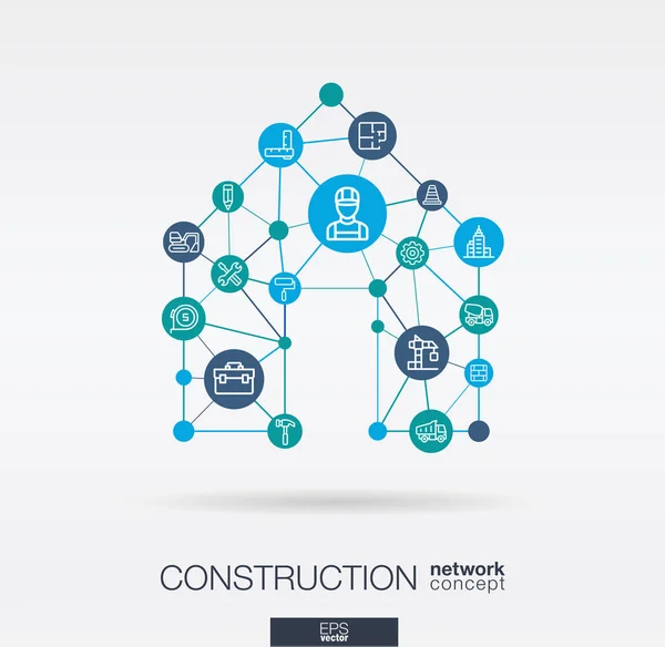 Vektor Illustration Design Von Smart Home Integriert Dünne Linien Und — Stockvektor