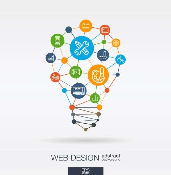 Diseño Ilustración Vectorial Del Logotipo Empresa Comercial Abstracta Con Idea — Archivo Imágenes Vectoriales