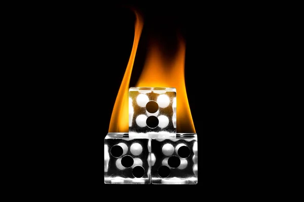 Stacked the fire dice. — Stock Photo, Image