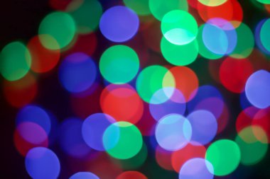 Led ışık çok renkli bokeh.