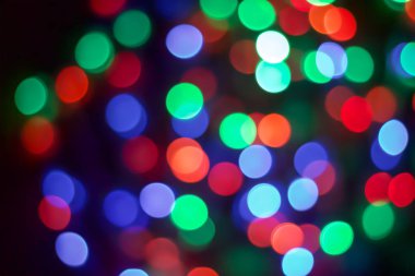 Led ışık çok renkli bokeh.