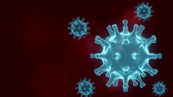 Animazione Cella Coronavirus All Interno Del Corpo Umano Cella Covid — Video Stock