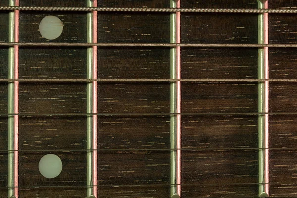 Closeup Vintage Guitar Fretboard Rust String Part Guitar Concept Good — Stock Photo, Image