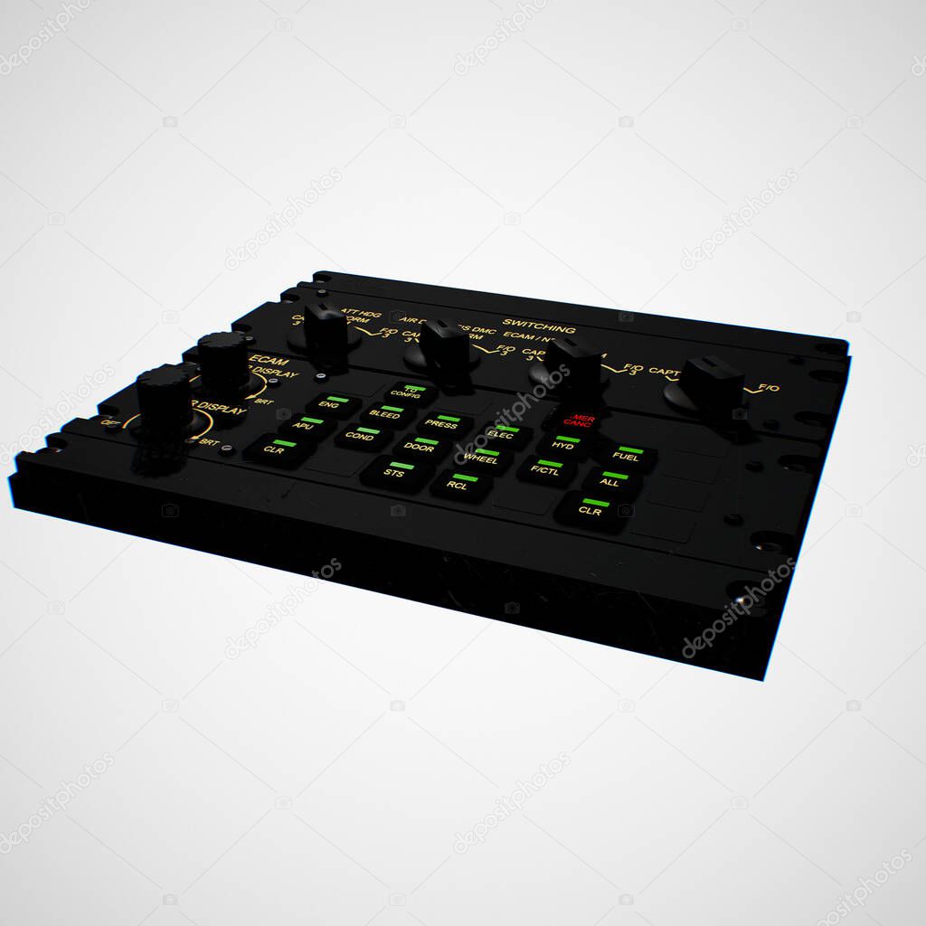 Photorealistic highly detailed 3D model of a Upper Pedestal.This is a part of the control system of the aircraft 