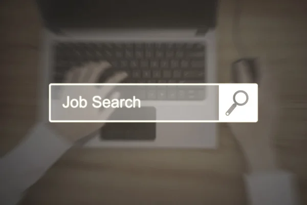 Job search text in search bar — Stock Photo, Image