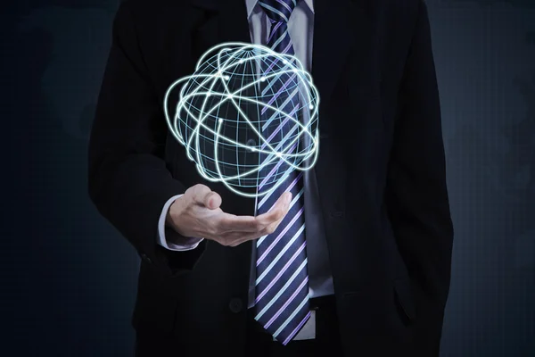 Entrepreneur with global connection — Stock Photo, Image