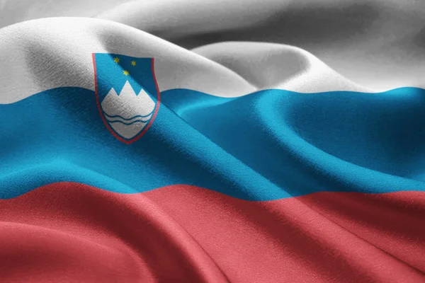 Sloveniens flagga — Stockfoto