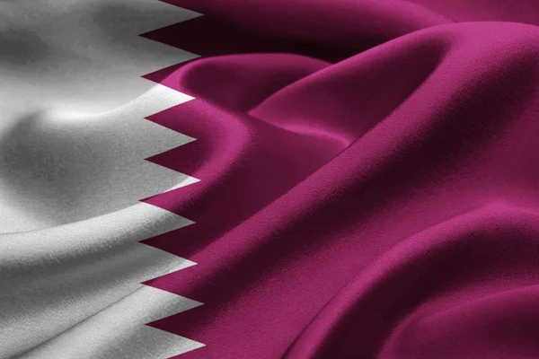 Qatars flagga — Stockfoto