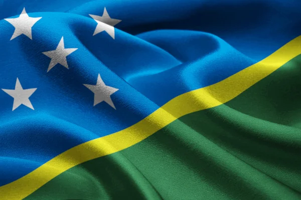 Flaga Wyspy Salomona — Zdjęcie stockowe