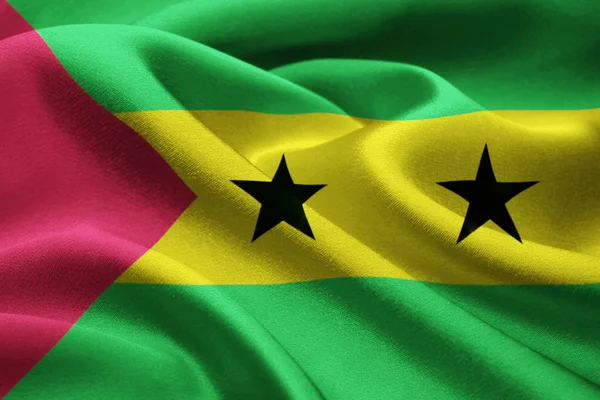 Flag of Sao Tome E Principe — Stock Photo, Image