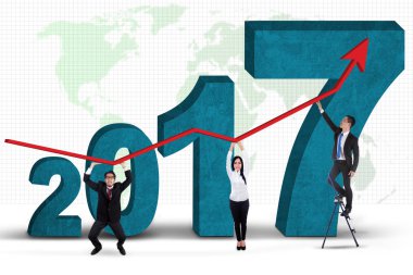 İş adamları numaraları 2017 ve grafik ile ayakta