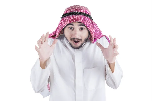 Hombre árabe sorprendido — Foto de Stock