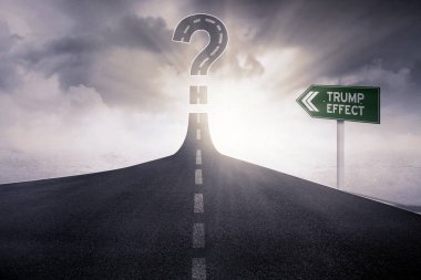 Soru işareti ve trump etkisi kelime ile yol