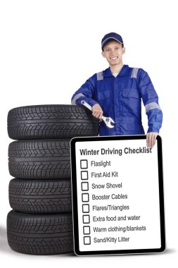 Makinist kış sürüş ipuçları gösterilen 