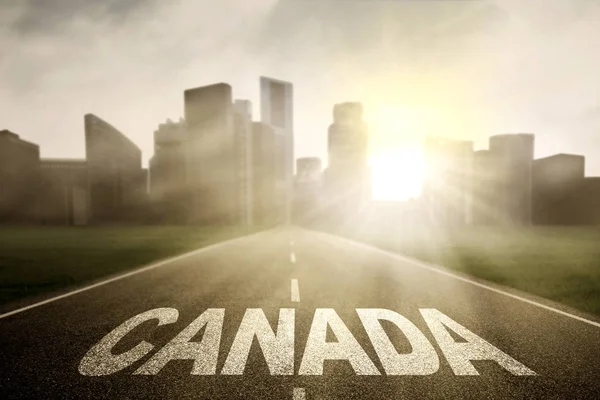 加拿大词与空路 — 图库照片