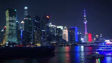  Gece güzel Shanghai şehir