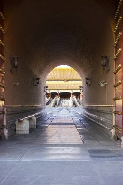 Entrance gate of Forbidden City in Beijing clipart