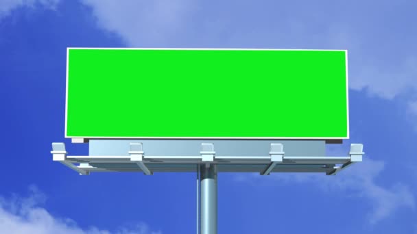 Blank billboard with green color — Stock Video