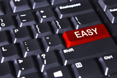 Kırmızı bir düğme ile kolay word