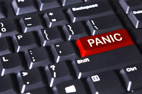 Počítačová klávesnice slovem panika — Stock fotografie