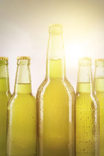 Botellas frías con filtro de bebida e instagram — Foto de Stock