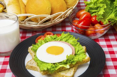 Lezzetli yumurtalı sandviç