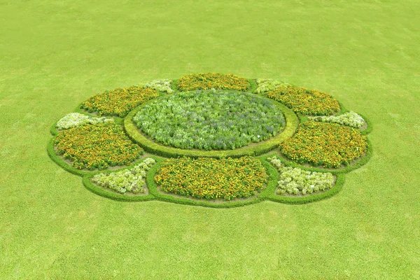 Beautiful garden shaped a petal — Stock Photo, Image