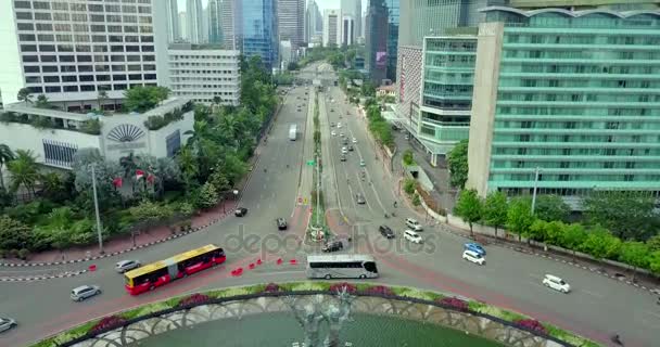 Luftaufnahme der Autobahn in Zentraljakarta — Stockvideo