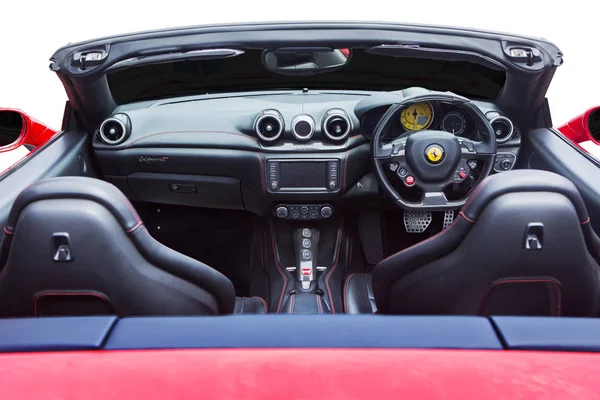 Luxus-Interieur des Ferraris — Stockfoto