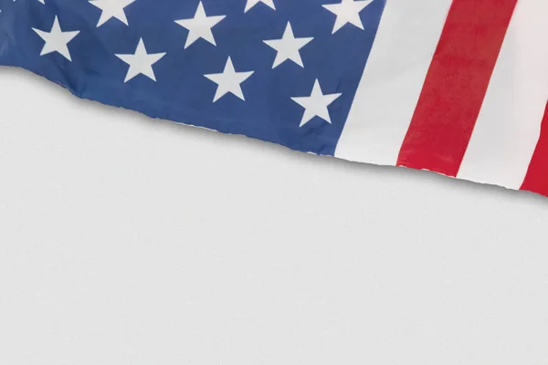 Bandeira americana isolada em branco — Fotografia de Stock