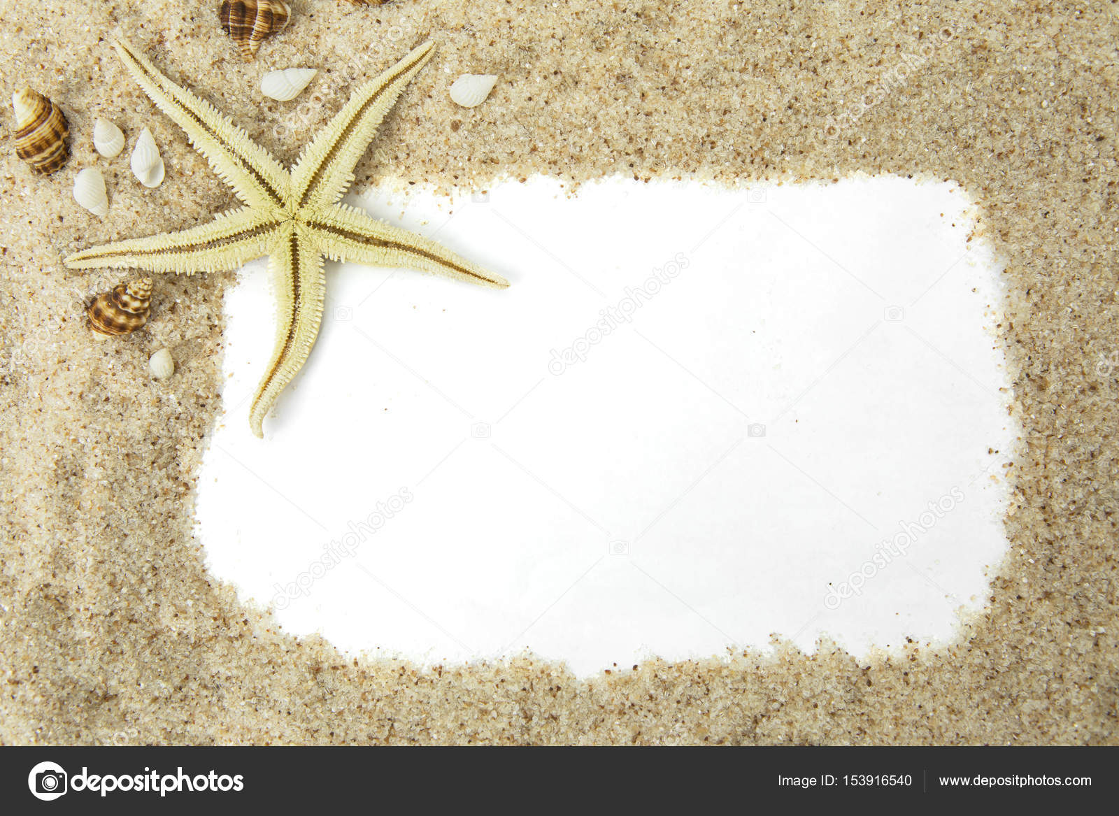 Starfish With Sand Frame Stock Photo Realinemedia 153916540 Starfish With Sand Frame Stock Photo