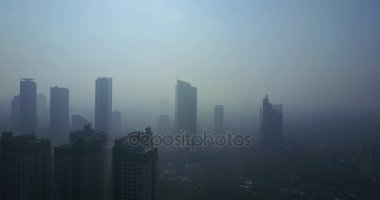  Jakarta şehir panoraması havadan görünümü