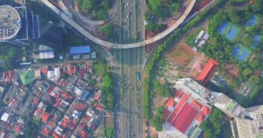  Otoyol kesişme Jakarta Üstten Görünüm