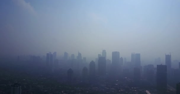 Yakarta paisaje de la ciudad con edificios altos — Vídeos de Stock