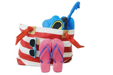 Plaj öğe ile yaz çanta 