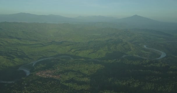 Beautiful view on tropical mountain valley — Stock Video