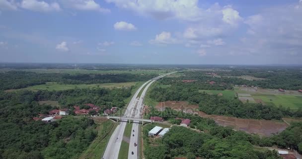 Вид з повітря на платну дорогу — стокове відео