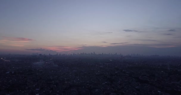 Vista aérea dos subúrbios da cidade de Jacarta — Vídeo de Stock