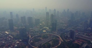 Jakarta şehir sokak kavşak ile