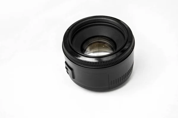 Siyah kamera lensi — Stok fotoğraf