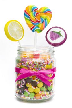 Lolipop ve kavanoz şekerler 