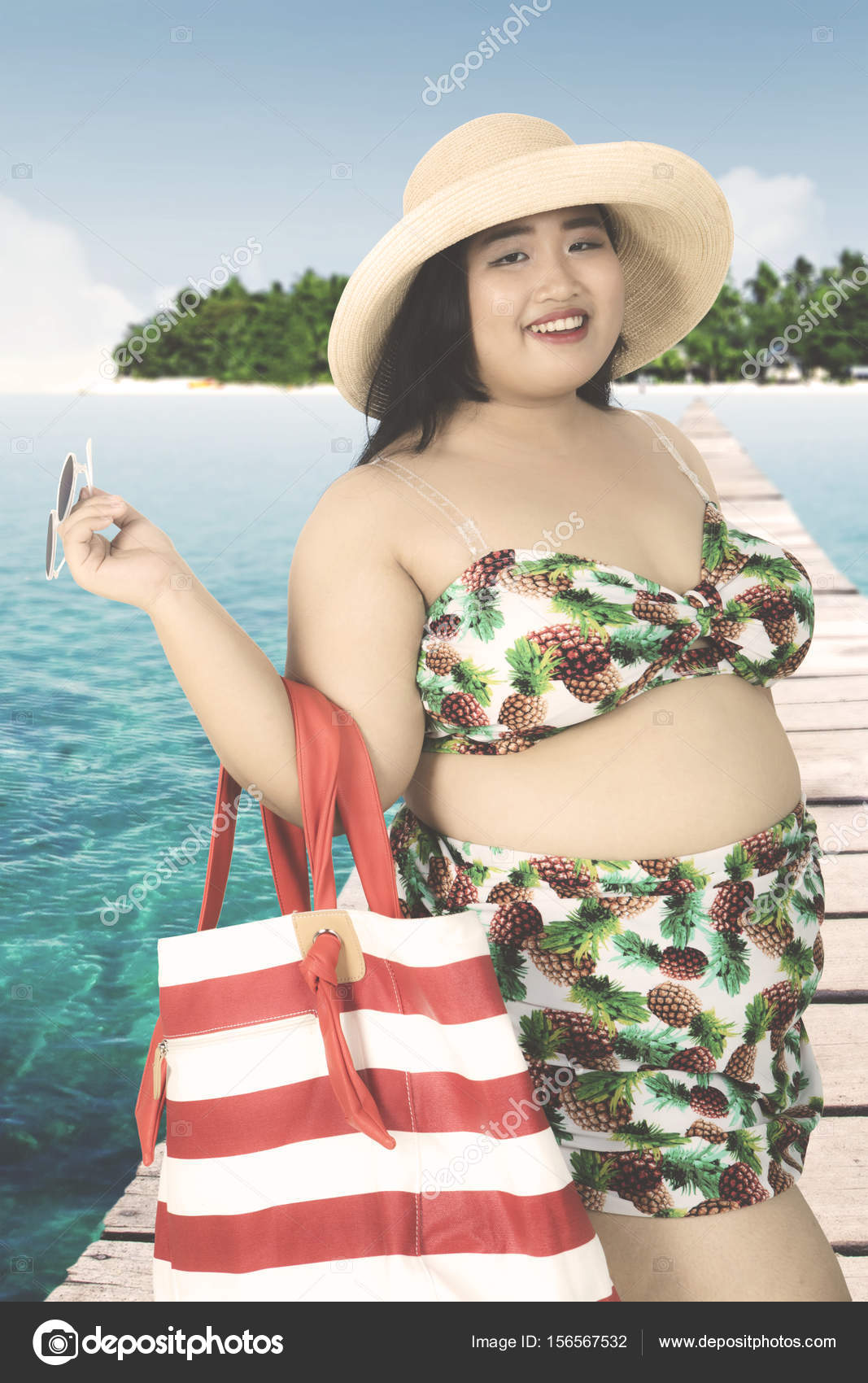 On Obese Woman With Jetty Bikini PXZuki