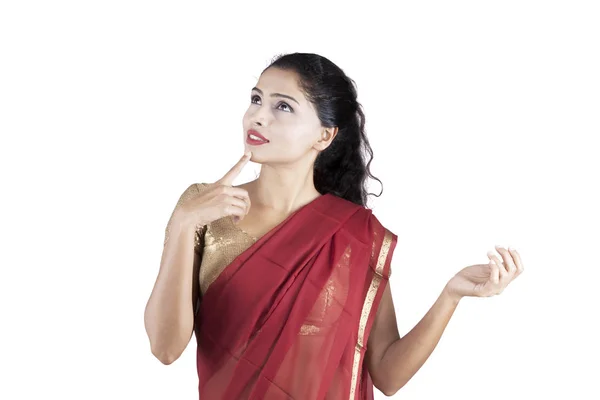 印度女人思维灵感 — 图库照片