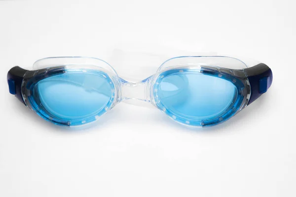 Blaue Schwimmbrille — Stockfoto