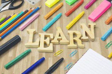 Öğrenin kelime ile renkli ileti örneği