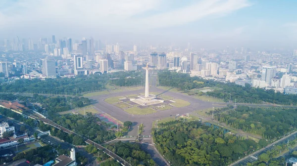 Вид с воздуха на национальный памятник — стоковое фото