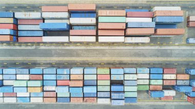 Yığılmış kapları Üstten Görünüm