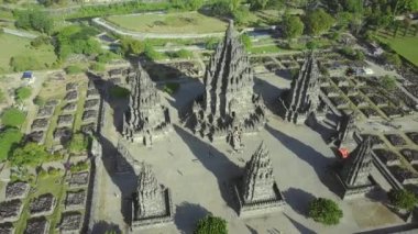 Prambanan Tapınağı karmaşık havadan görüntüleri