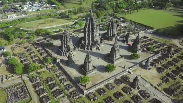 Vidéo de paysages aériens du temple de Prambanan 